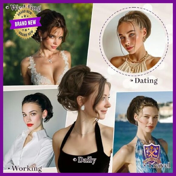 9 Inch Human Hair Ponytail Extension with Bendable Metal Clip